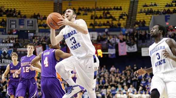 Indiana State Sycamores Men's  Basketball Host Evansville Purple Aces