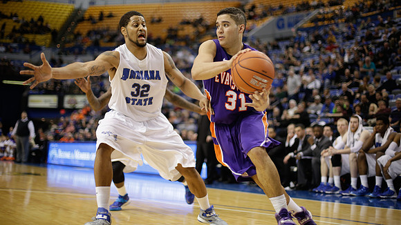 Indiana State Sycamores Men's  Basketball Host Evansville Purple Aces