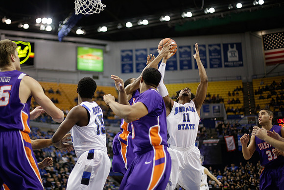 Indiana State Sycamores Men's  Basketball Host Evansville Purple Aces