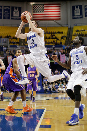 Indiana State Sycamores Men's  Basketball Host Evansville Purple Aces
