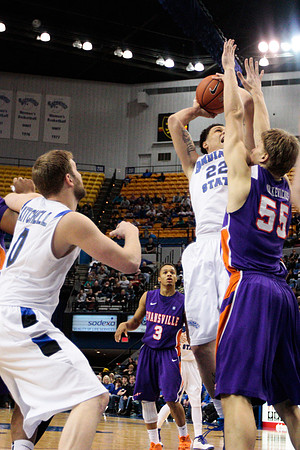 Indiana State Sycamores Men's  Basketball Host Evansville Purple Aces