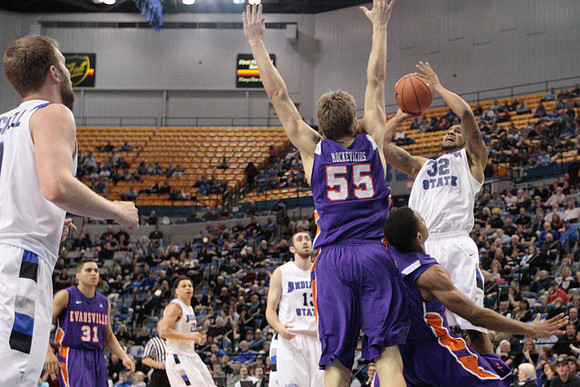 Indiana State Sycamores Men's  Basketball Host Evansville Purple Aces
