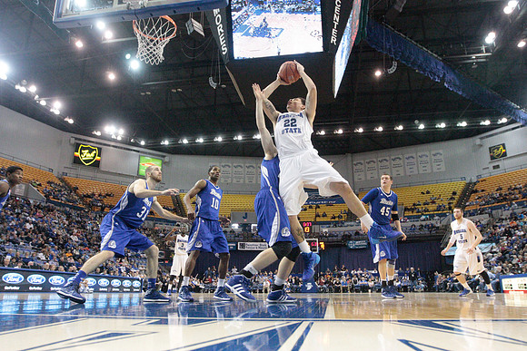 Indiana State Sycamores Men's Basketball Host Drake Bulldogs.