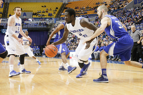 Indiana State Sycamores Men's Basketball Host Drake Bulldogs.